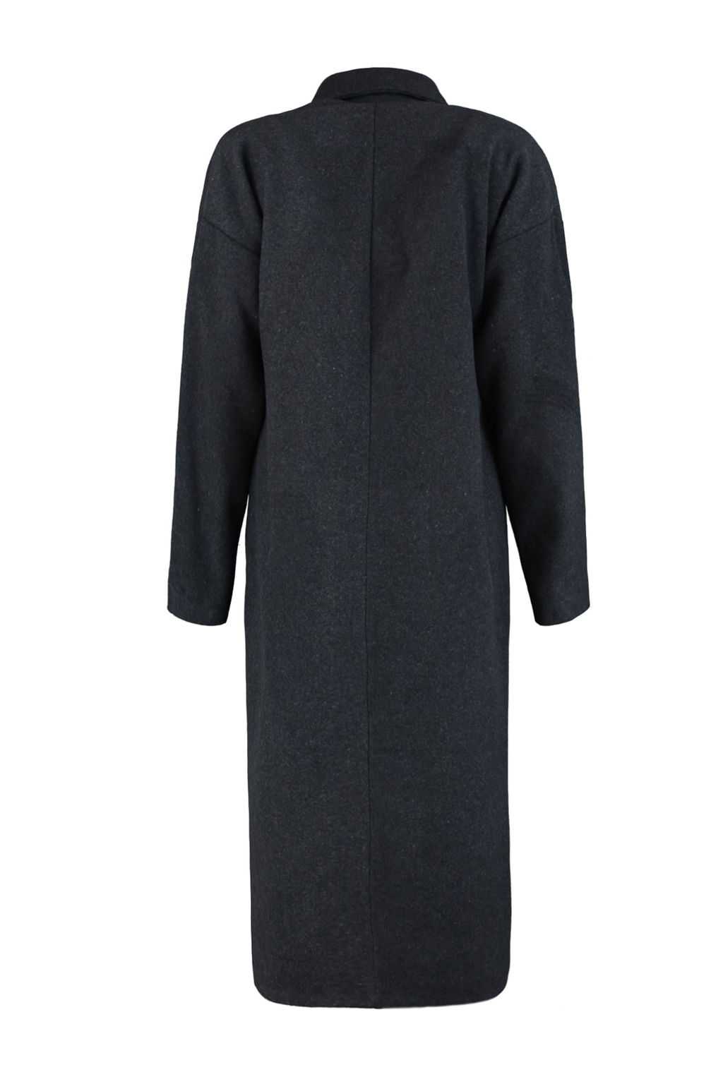 Antrasit Oversize Genis Kesim Uzun Yunlu Kase Kaban TWOAW21KB0038