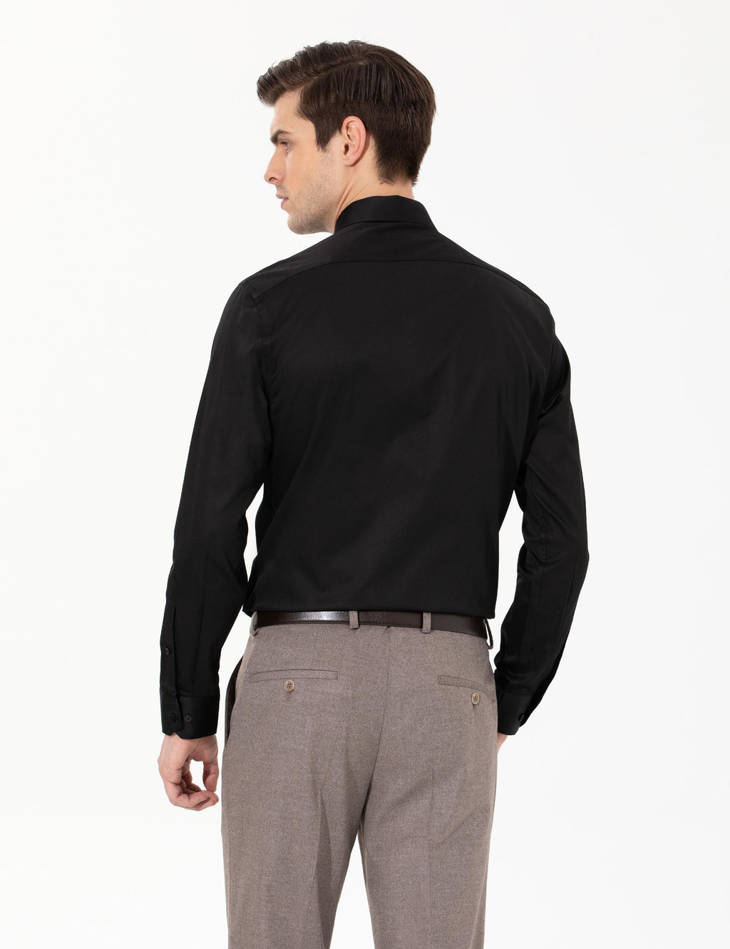 Siyah Regular Fit Uzun Kollu Klasik G_mlek - Pierre cardin фото 5