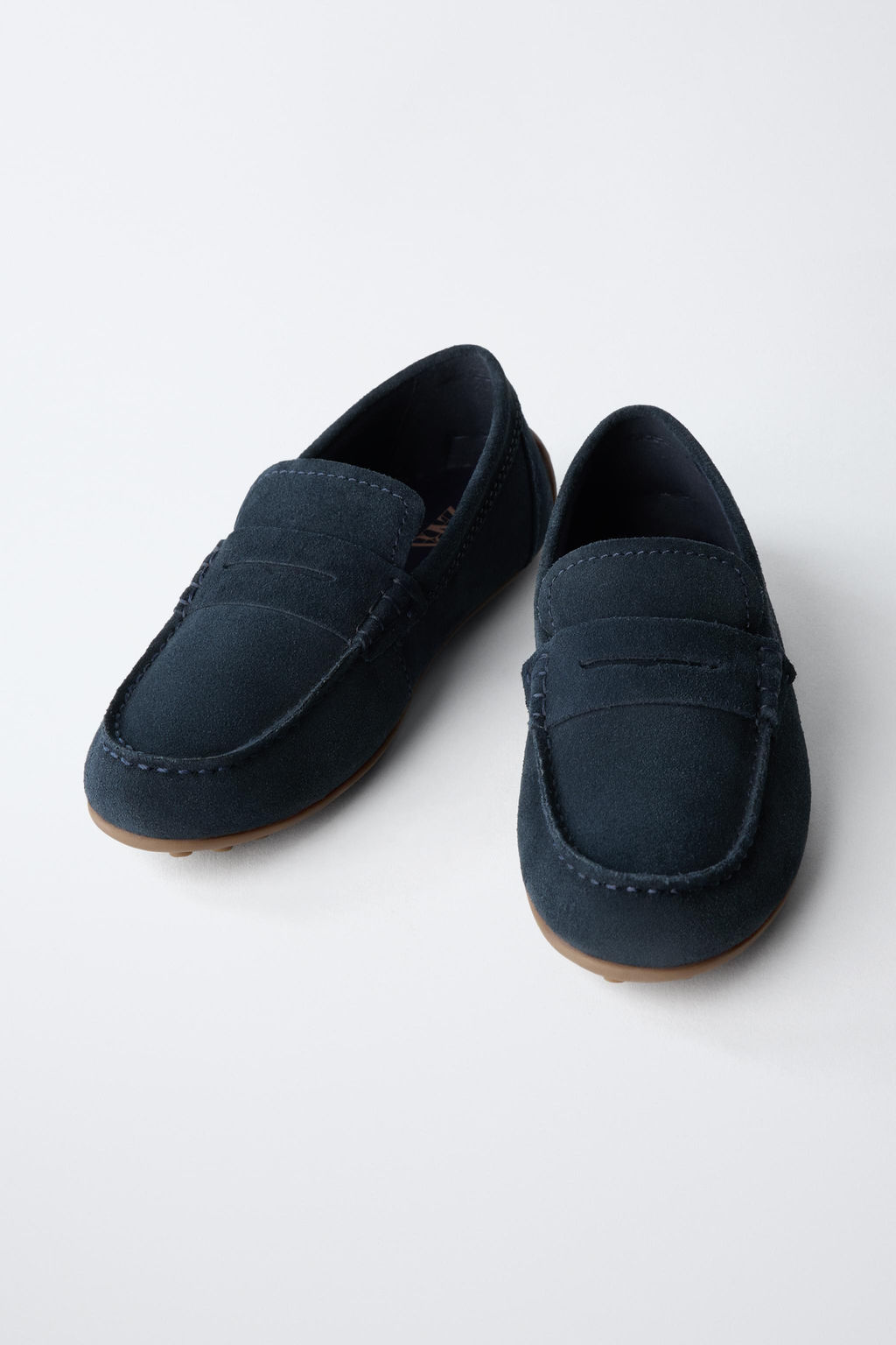 SPLIT SUEDE LOAFERS