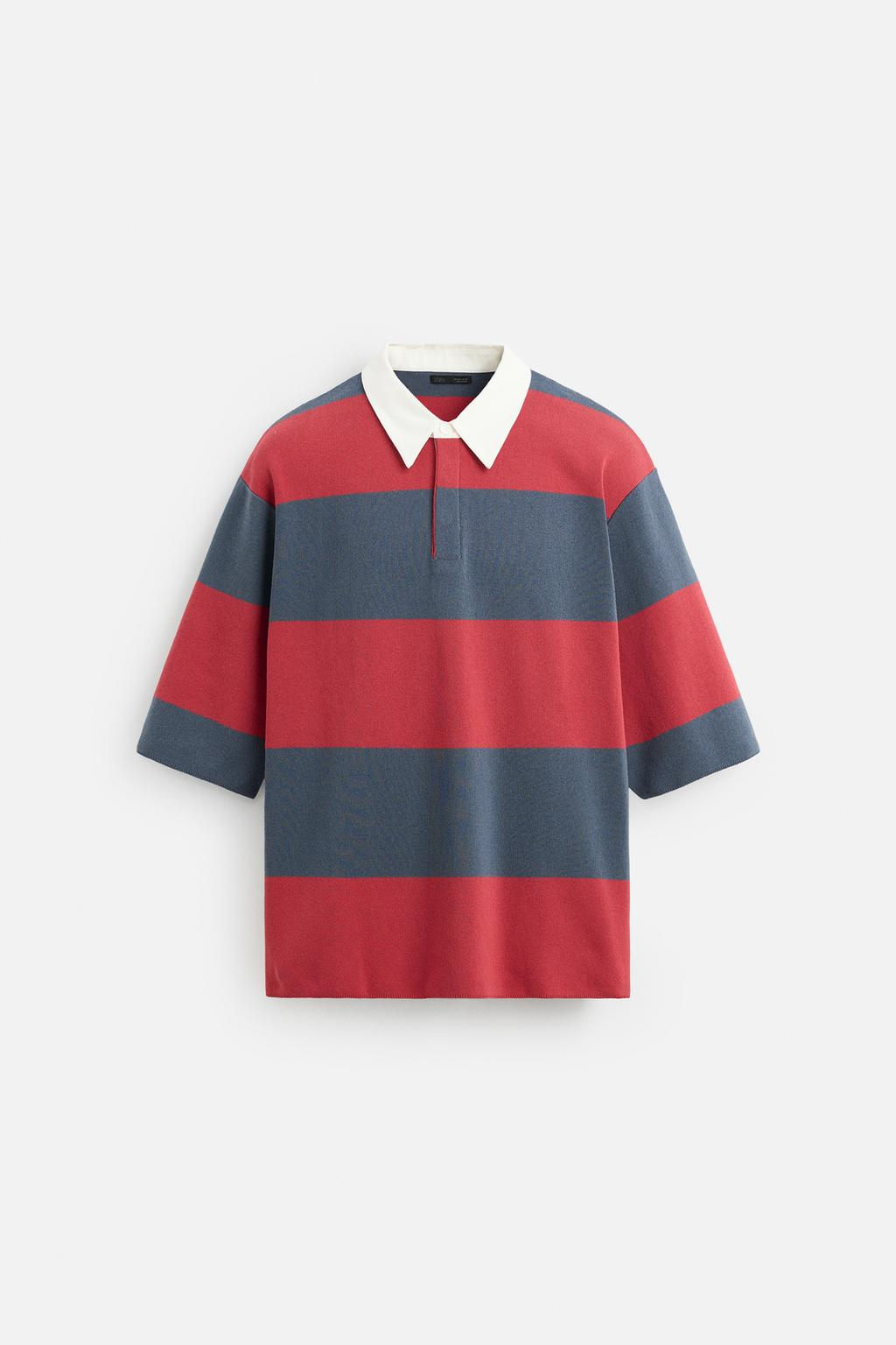 STRIPED KNIT POLO SHIRT - Zara фото 8