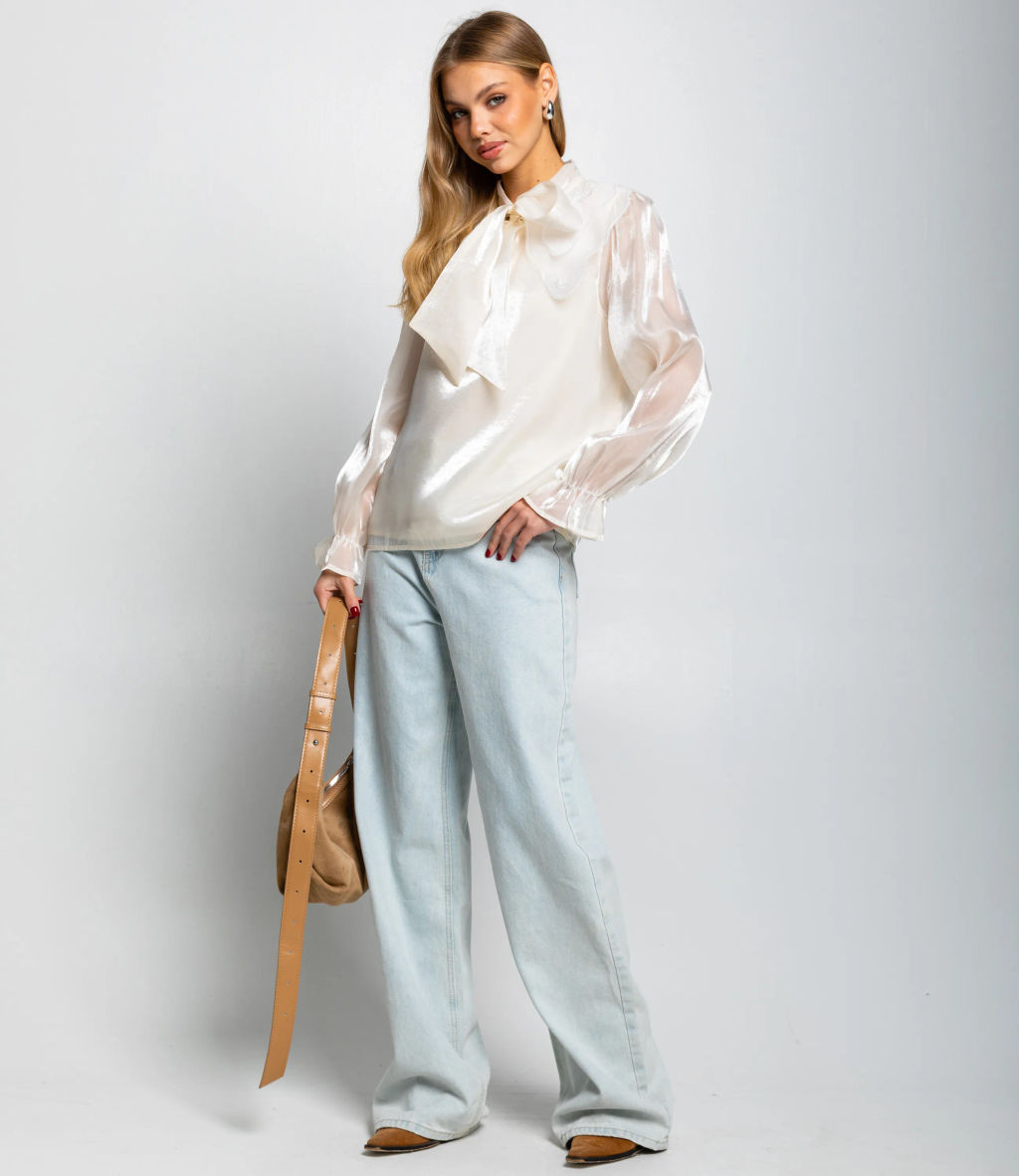 Блуза #КТ977 (2), кремовый