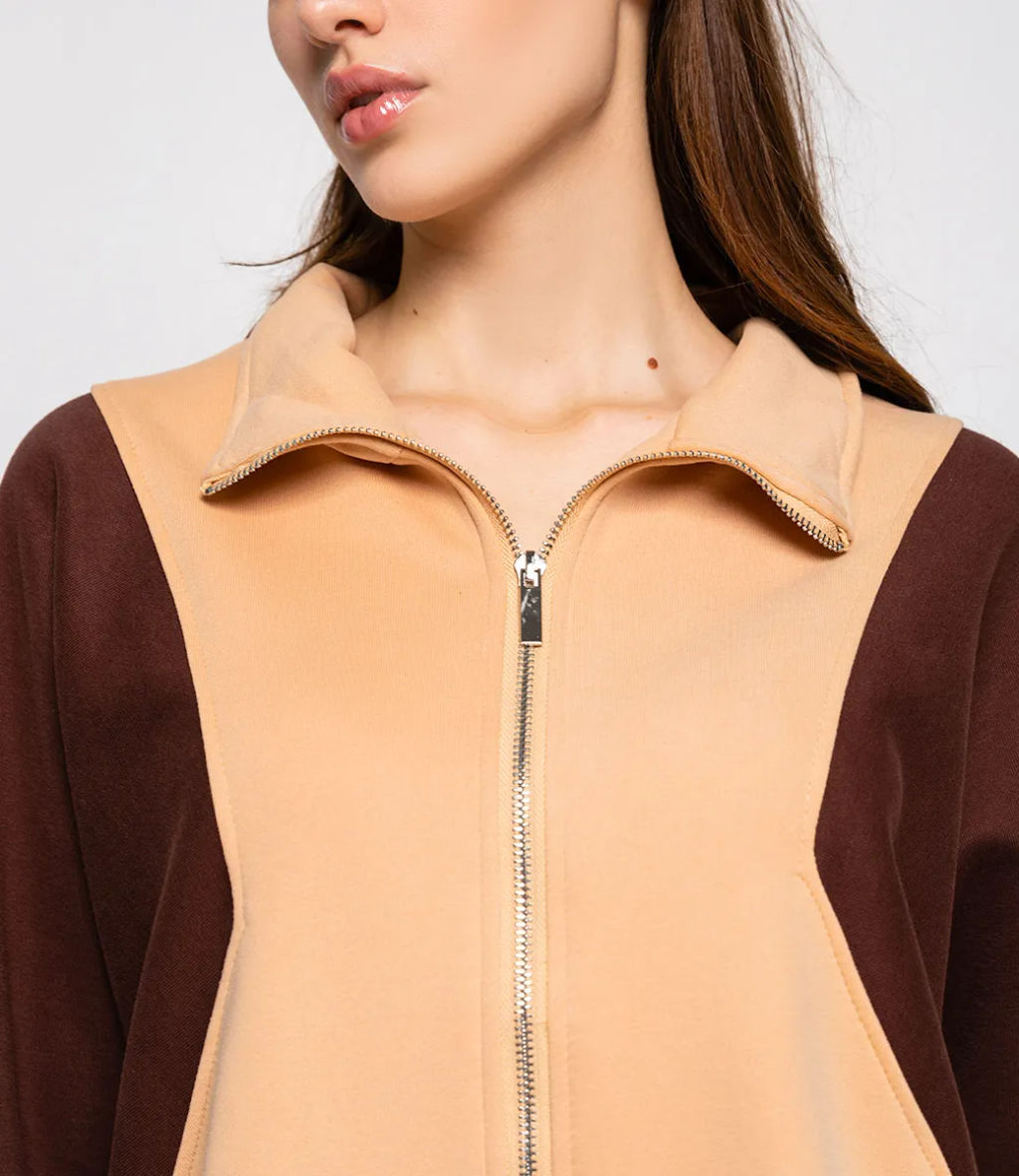 Спортивный костюм #КТ8806 (3), бежевый,шоколадный - Dommod фото 5