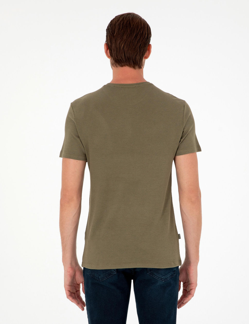 Haki Slim Fit Basic Ti__rt - Pierre cardin фото 12