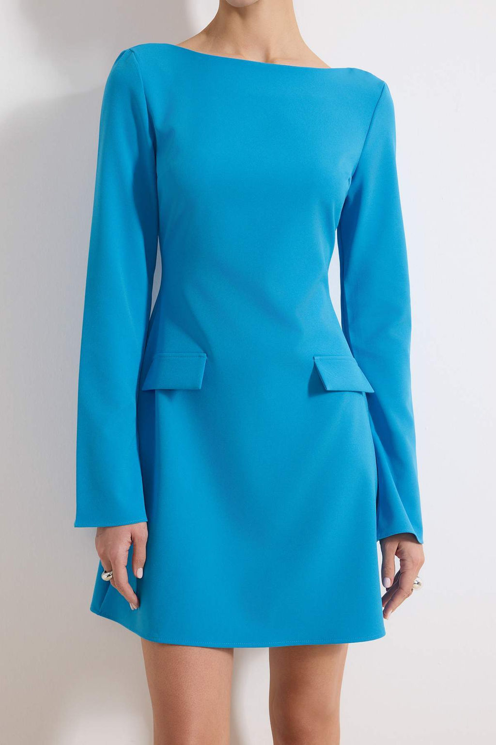 Yag Yesil Duz Cep Detayl? K?sa / Mini Dokuma Elbise TWOAW26EL00183 - Trendyolmilla фото 6