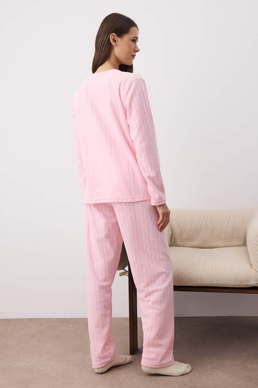 Pembe Galaksi Patchli Polar Orme Pijama Tak?m? THMAW26PT00193 - Trendyolmilla фото 4