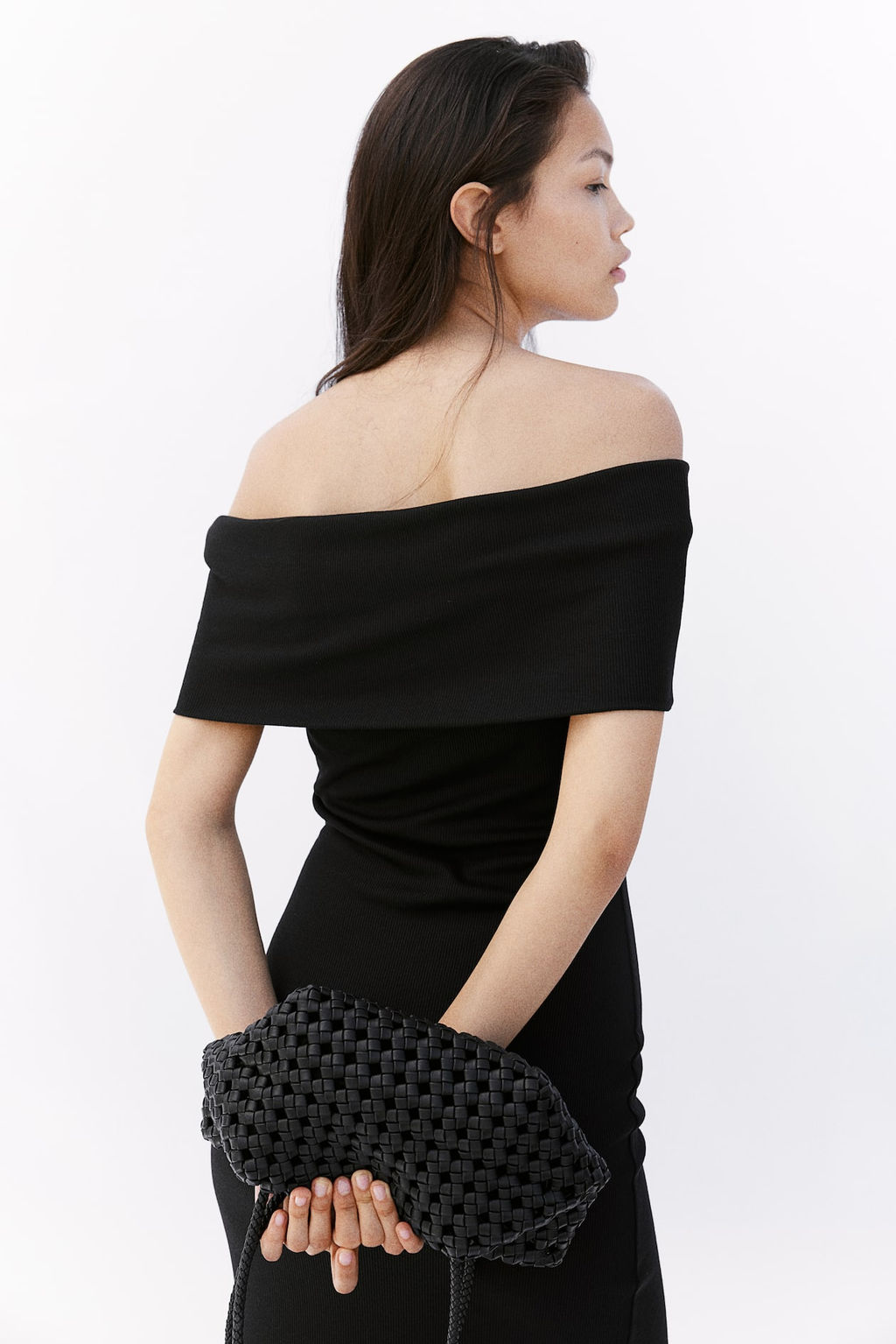 Vestido off-the-shoulder - H&m фото 4
