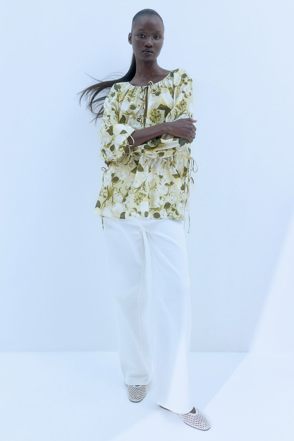 Blusa con cordon de ajuste - H&m фото 2