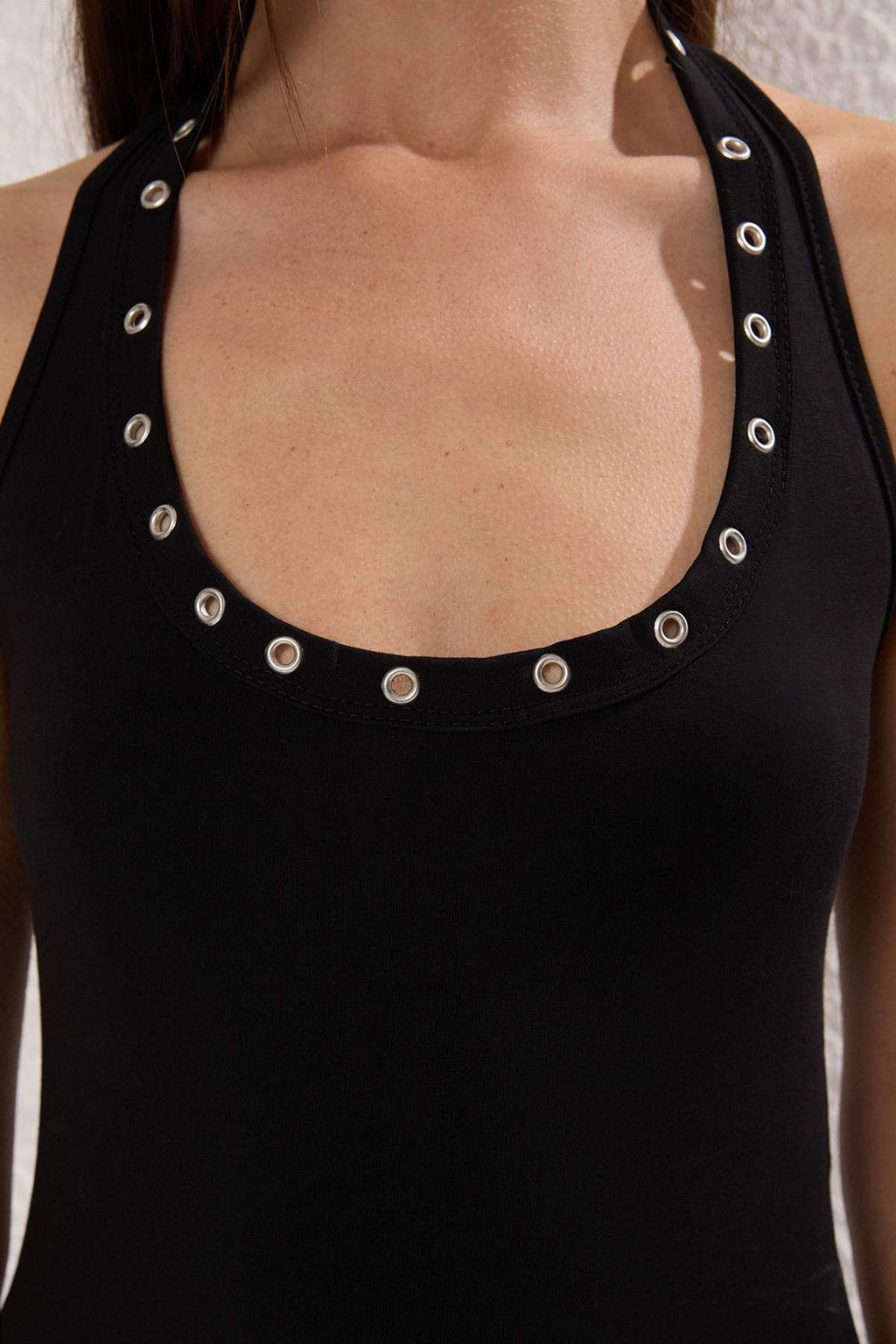 Siyah Kus Gozu Detayl? Boyundan Baglamal? Orme Bluz TWOSS25BZ00575 - Trendyolmilla фото 3