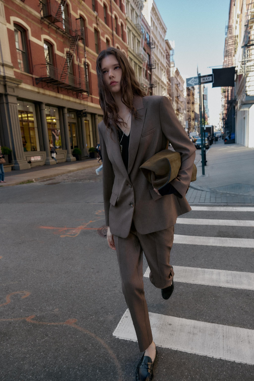 BUTTONED HEM TROUSERS