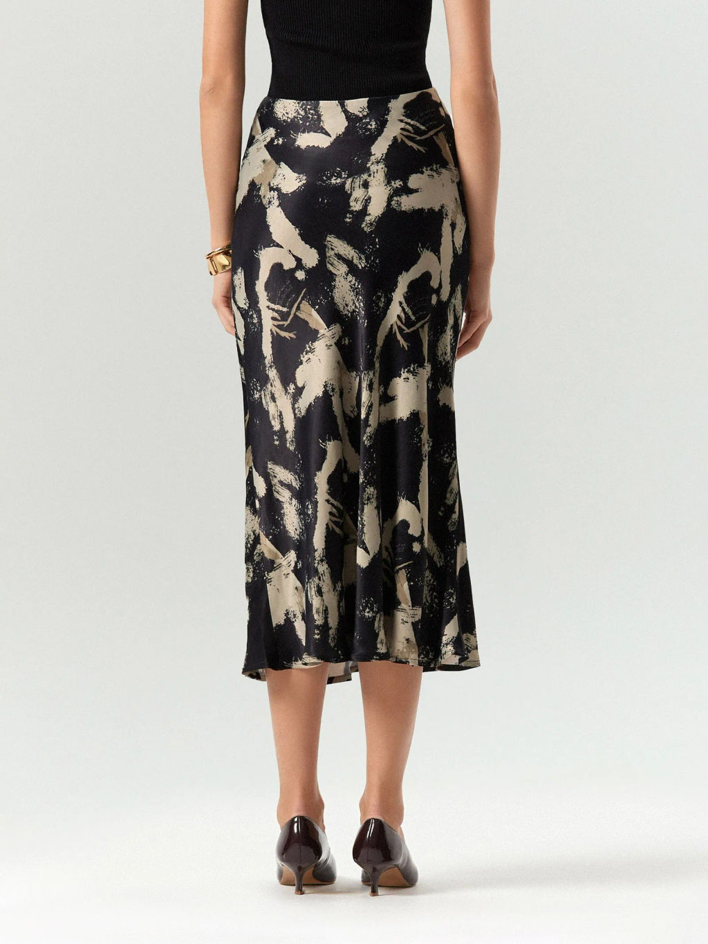 Юбка Emka миди из вискозы с принтом мультиколор  фото 4