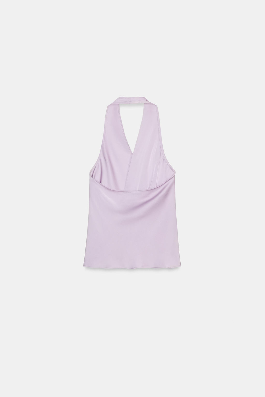 TOP SATINADO HALTER / Malva claro - Zara фото 6