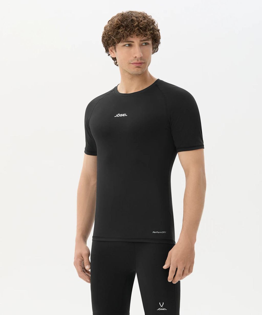 Футболка компрессионная с коротким рукавом JOGEL CAMP PerFormDRY Baselayer SS Tee, черный  фото 4