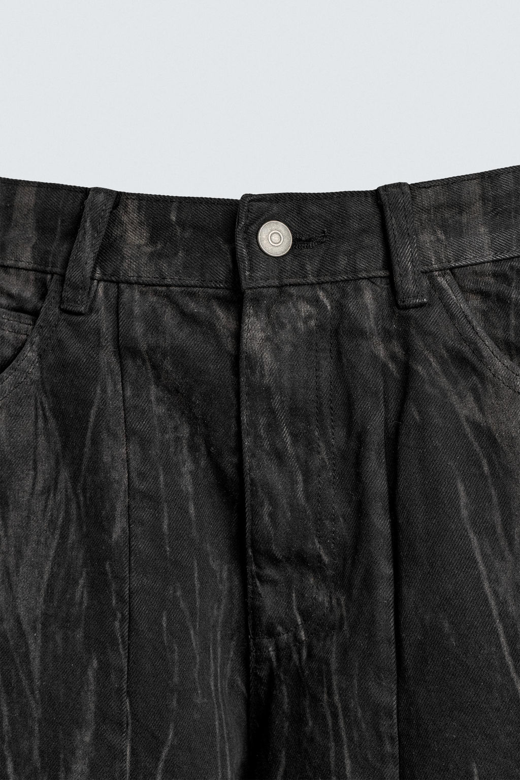 JORTS DENIM ESTAMPADO LAVADO / Negro - Zara фото 9