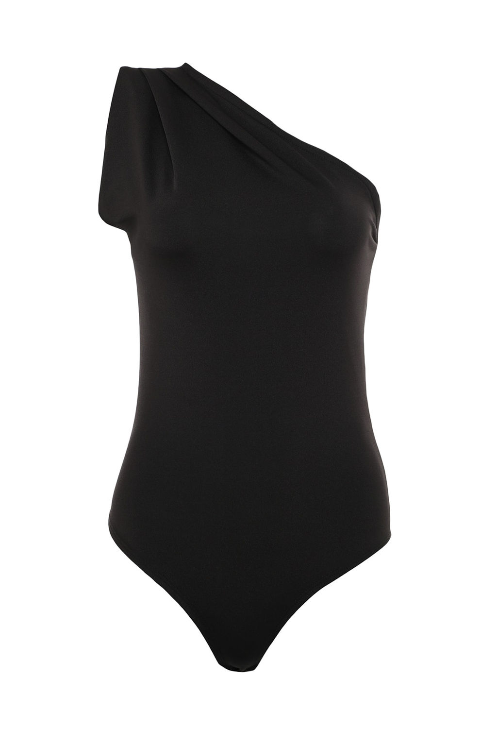 Siyah Asimetrik Yakal? Alttan C?tc?tl? Esnek Orme Body TWOSS22BD00014