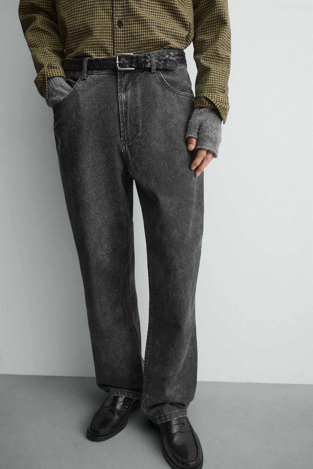 WAXED FINISH TROUSERS - Zara фото 5