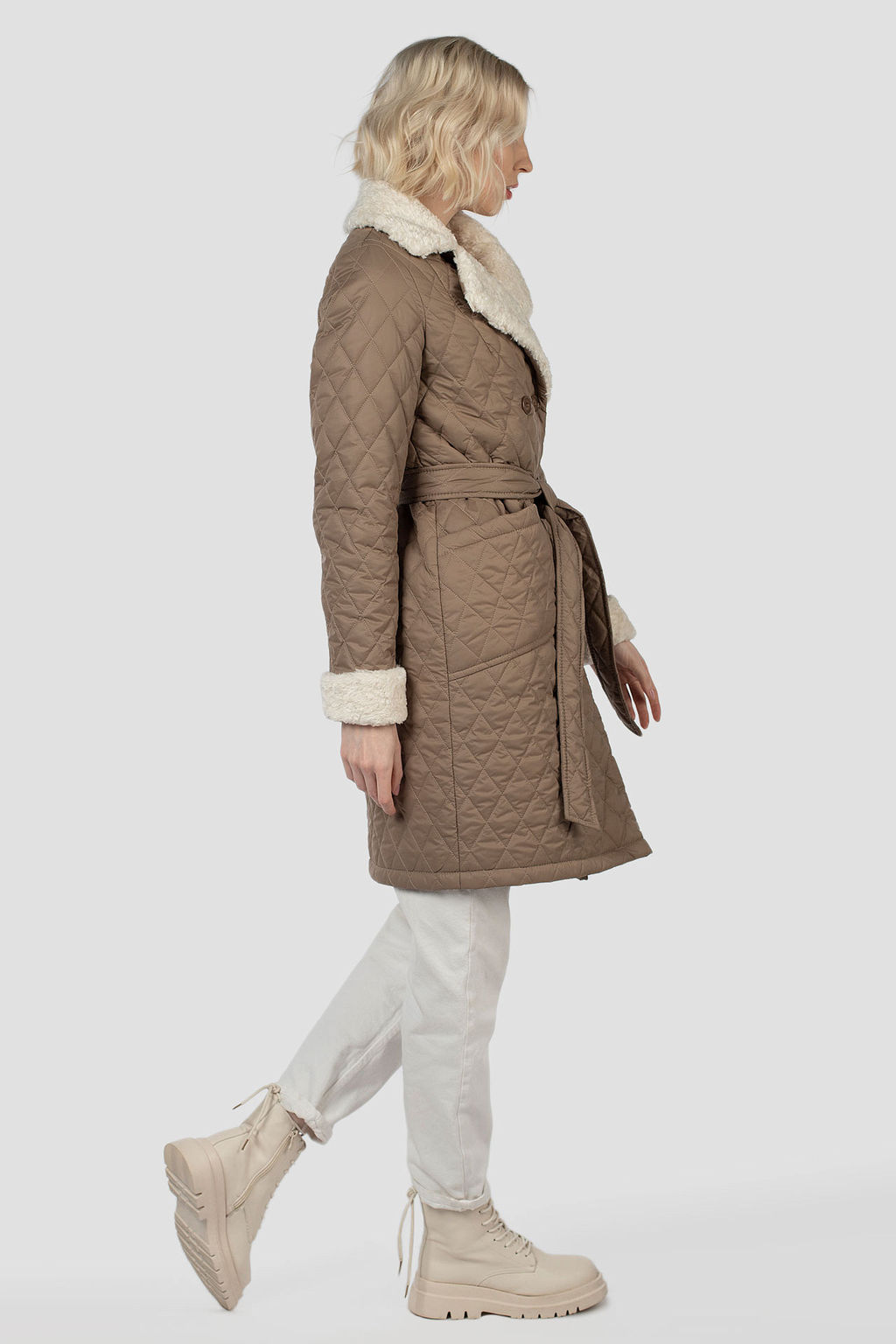 Куртка женская зимняя (пояс) - El podio фото 4