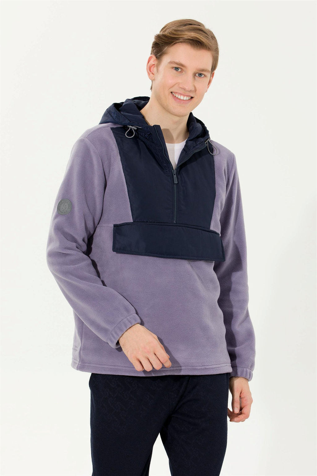 U. S. Polo Assn Мужская серая толстовка с капюшоном - U.s. polo assn фото 10