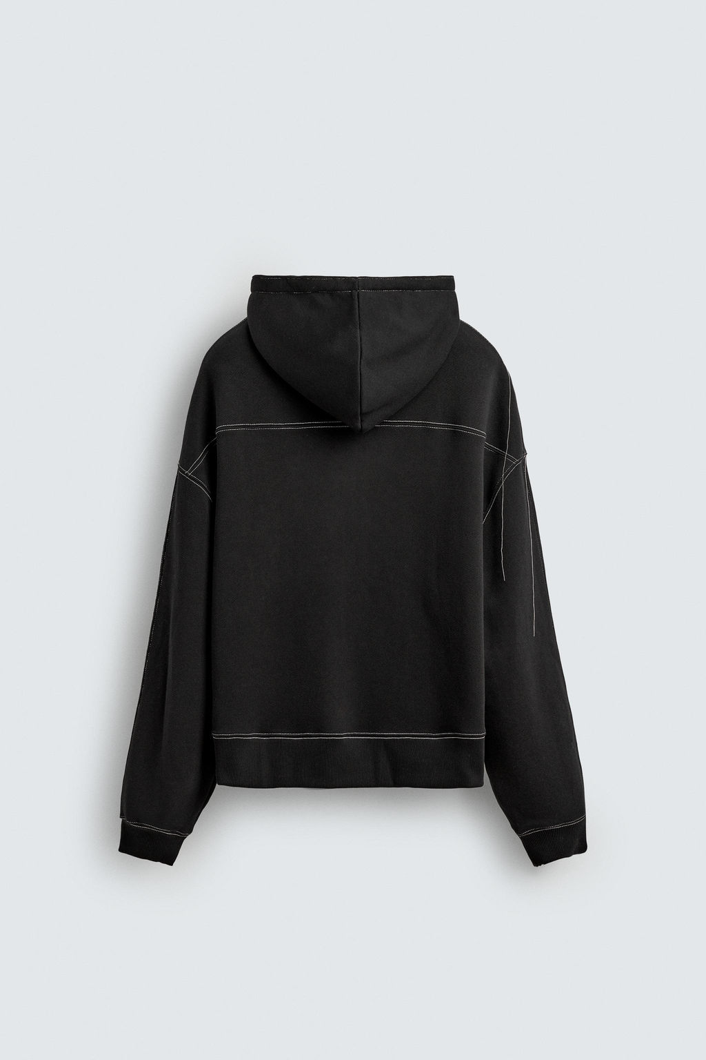 TOPSTITCHED HOODIE - Zara фото 7