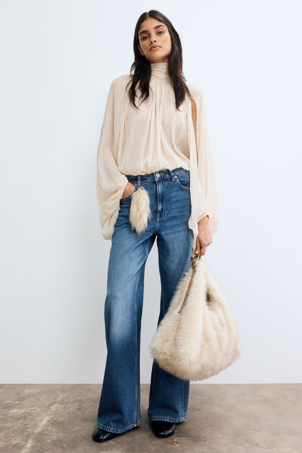 Wide Ultra High Jeans - H&m фото 5