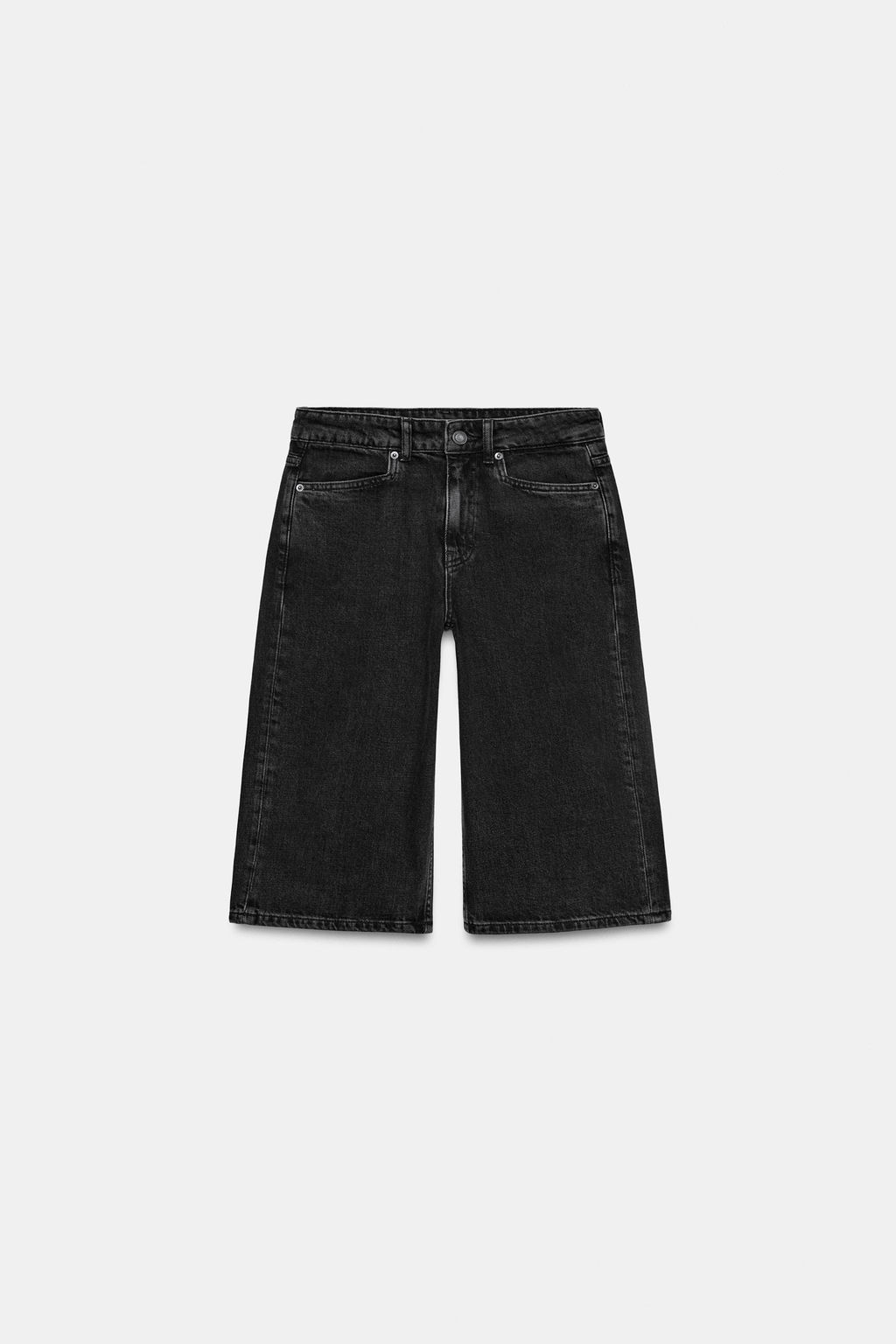 BERMUDA DENIM TIRO MEDIO ZW COLLECTION / Negro - Zara фото 4
