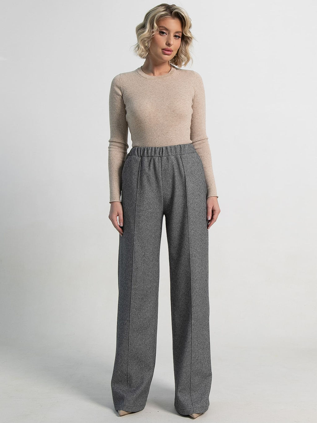 Брюки Космо (черно-белые) Б15221-1М