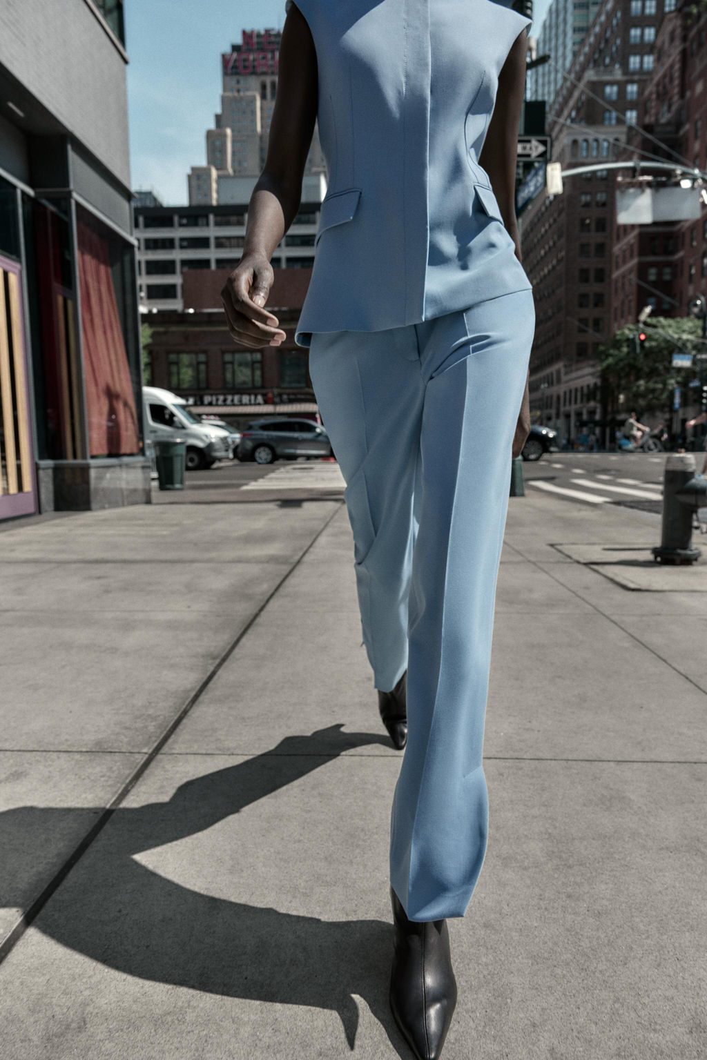 FLARE TROUSERS WITH SIDE VENTS