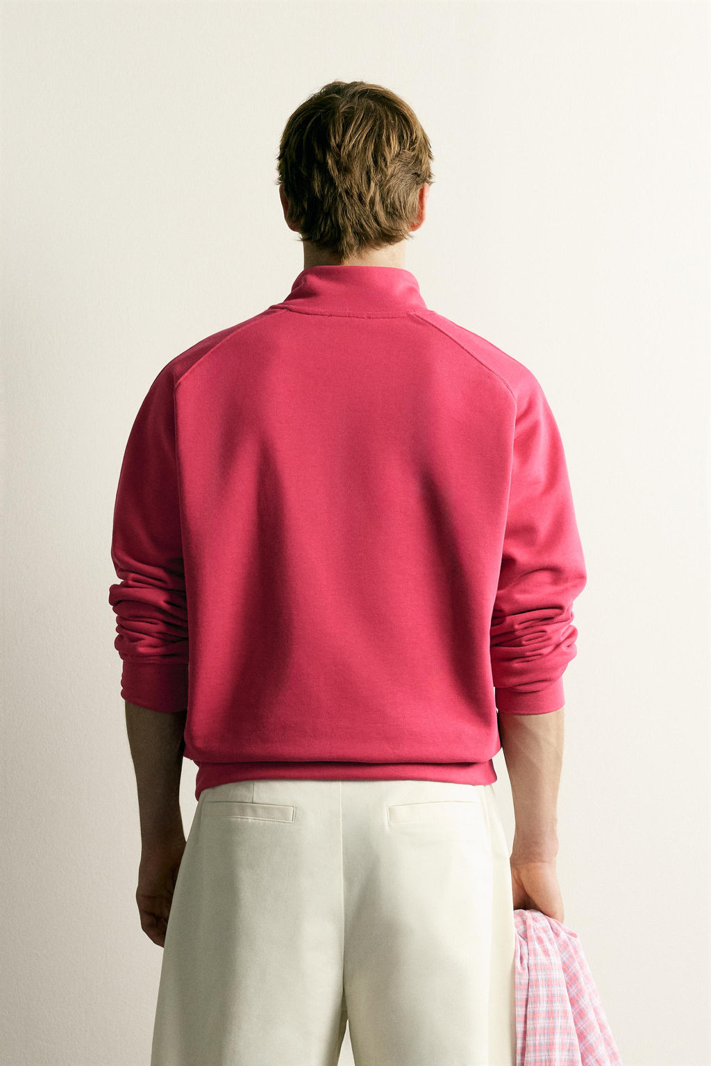 SUDADERA RELAXED FIT CREMALLERA / Fucsia - Zara фото 3