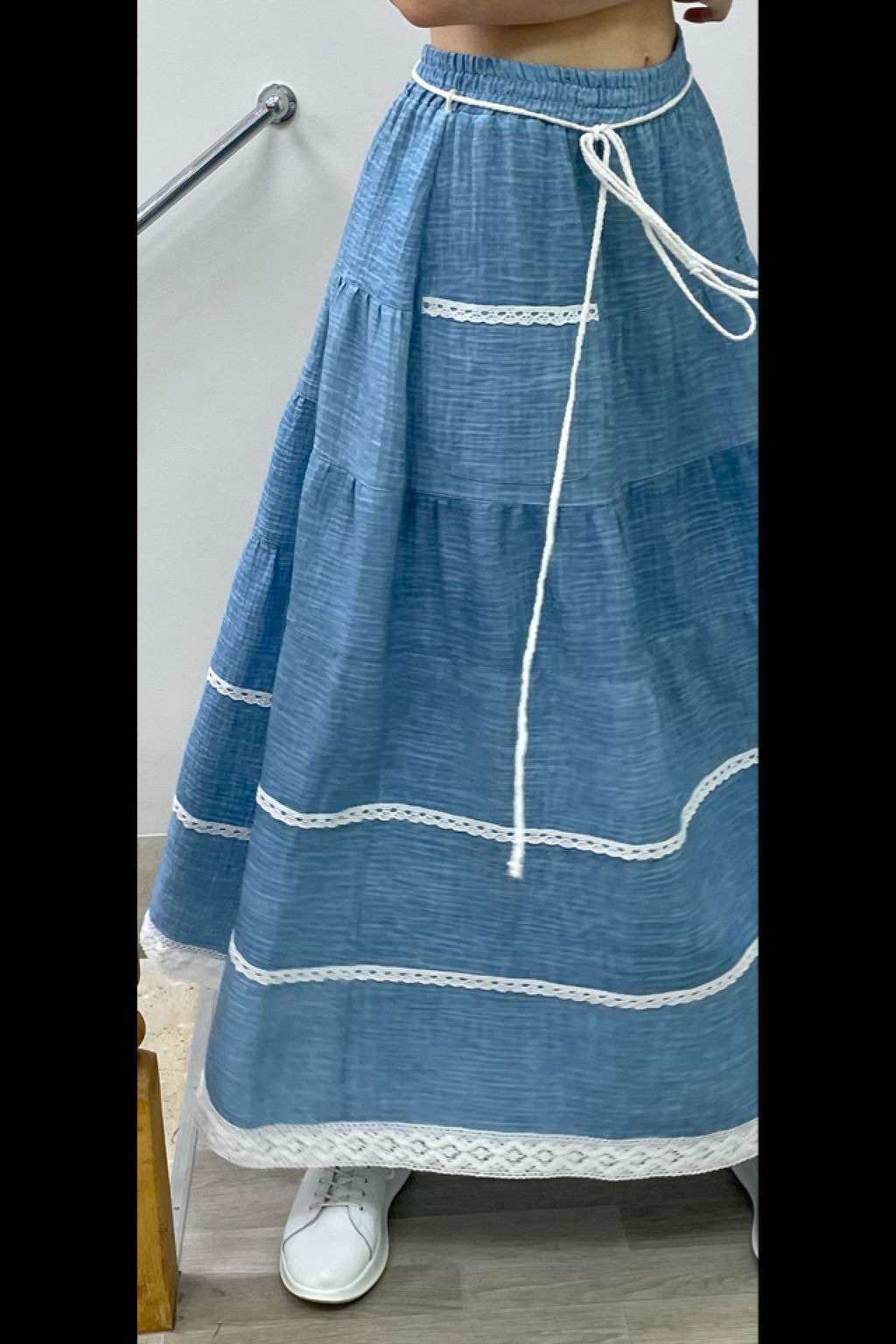 70% лен+30% хлопок ЯРУСНАЯ юбка - Новый лен фото 4