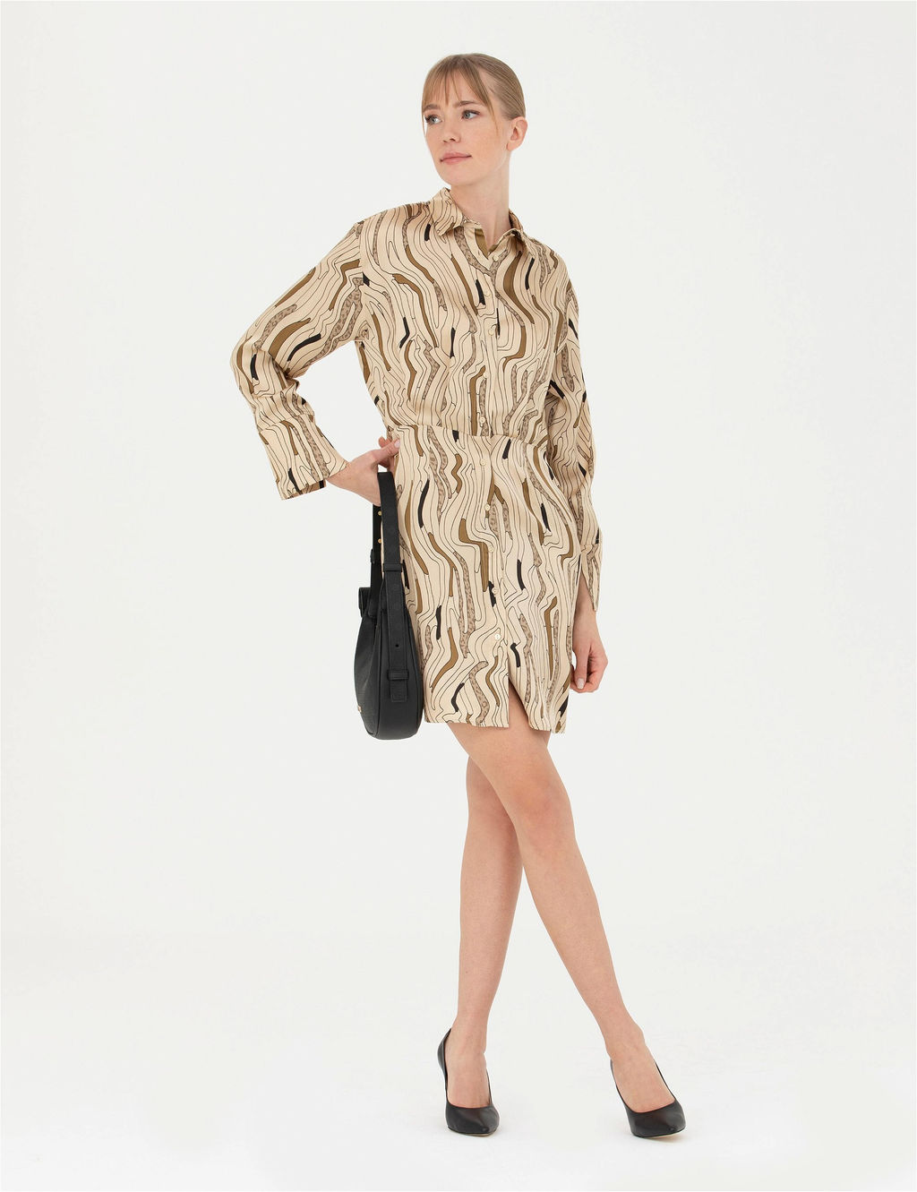 Krem Saten G_mlek Elbise - Pierre cardin фото 3