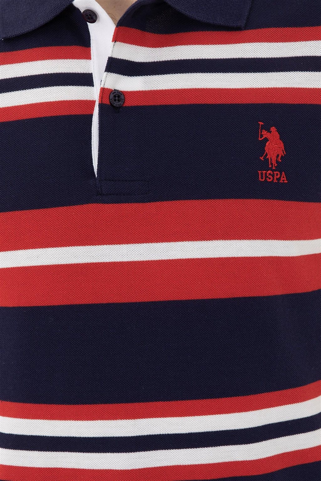 Мужская темно-синяя футболка с воротником-поло - U.s. polo assn фото 7