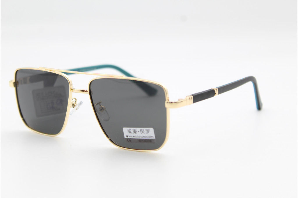Солнцезащитные очки WILIBOLO (Polarized) 8025 57-16-142 зол/серая линза С2