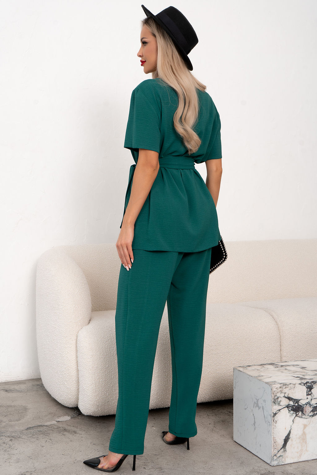 Костюм брючный (изумрудный) К11-90 - Николь фото 7