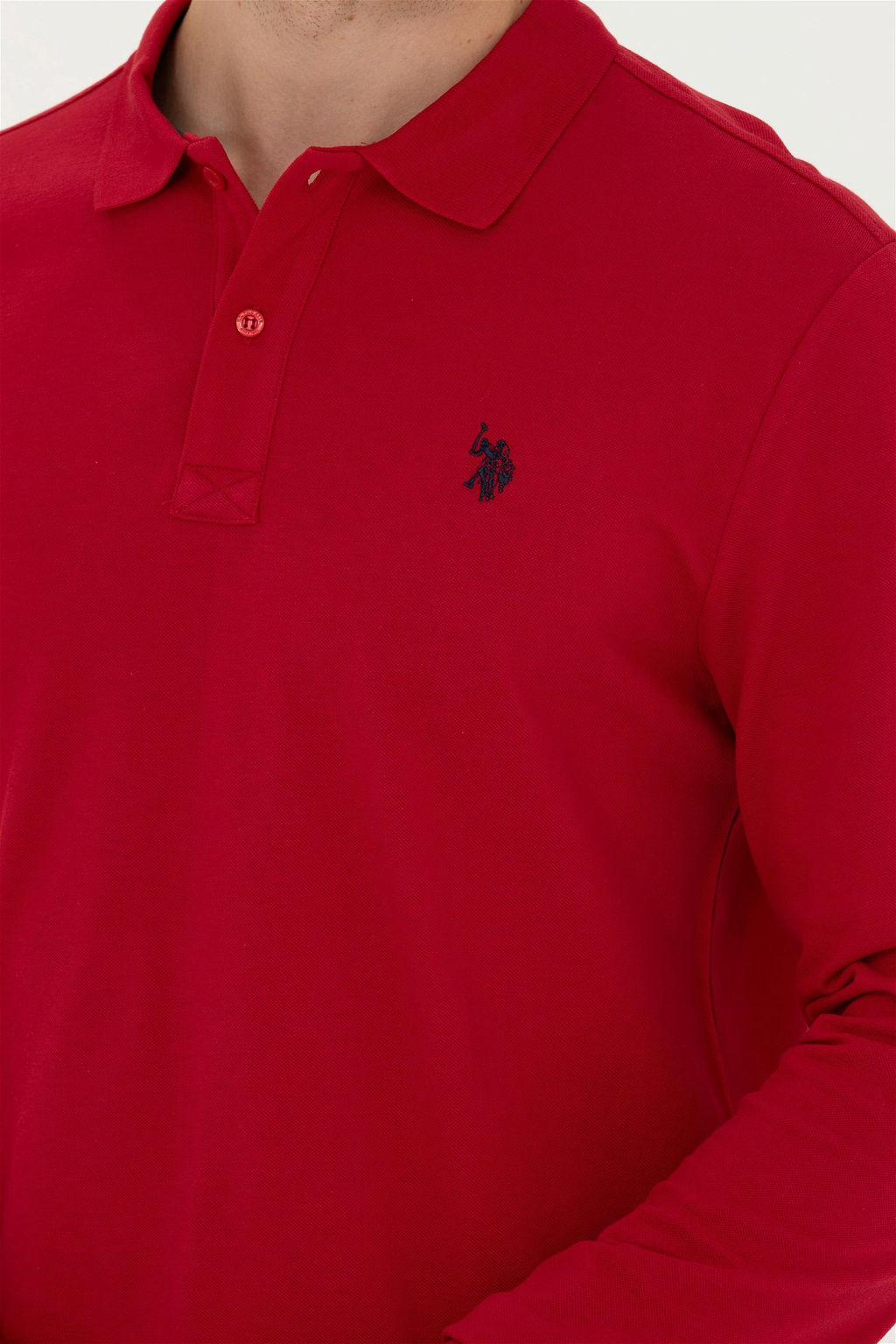 U. S. Polo Assn Мужская красная базовая толстовка с воротником поло - U.s. polo assn фото 14