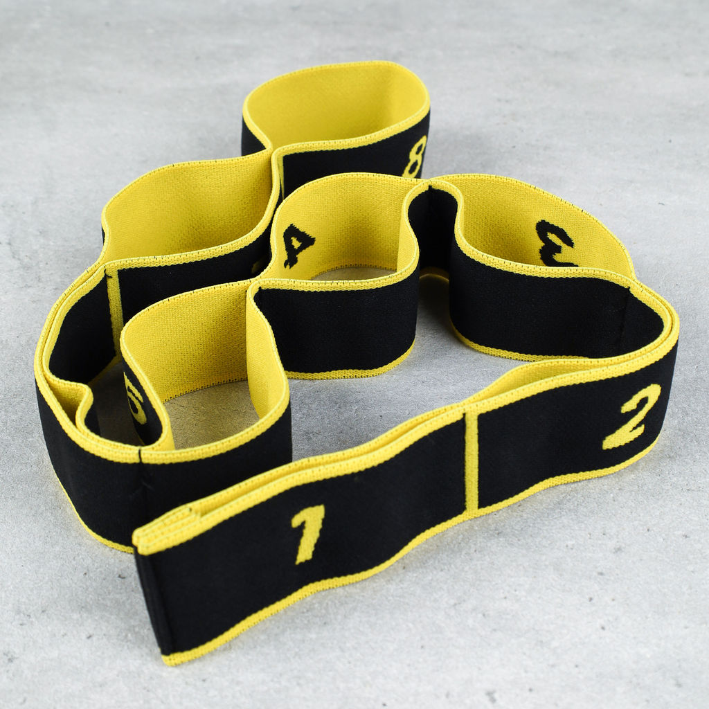 Ремень эластичный для йоги Woohooo Yoga Belt / 8 петель/ желтый / уп 50 - ГалеонТрейд фото 6