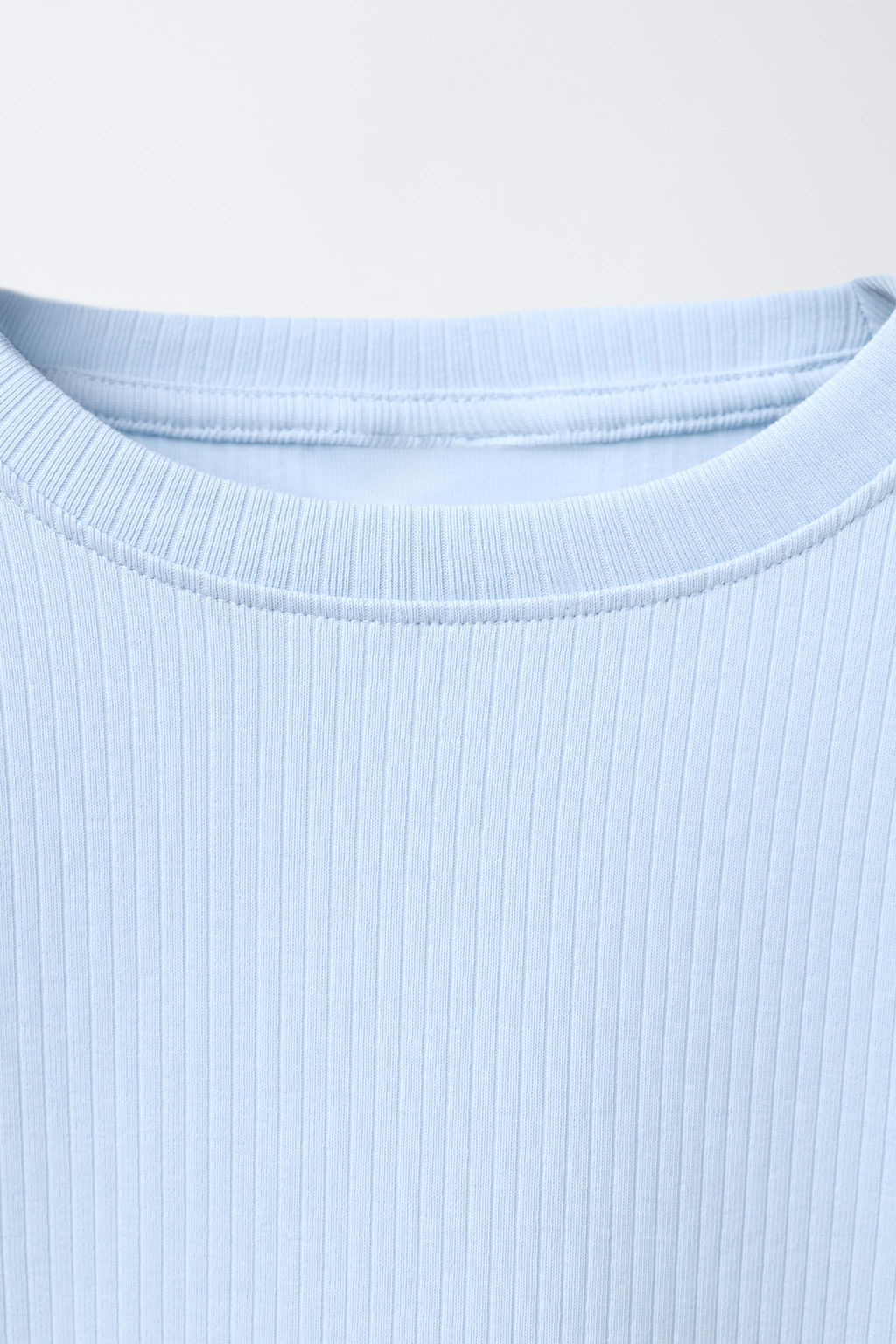 PLAIN RIBBED T-SHIRT - Zara фото 3