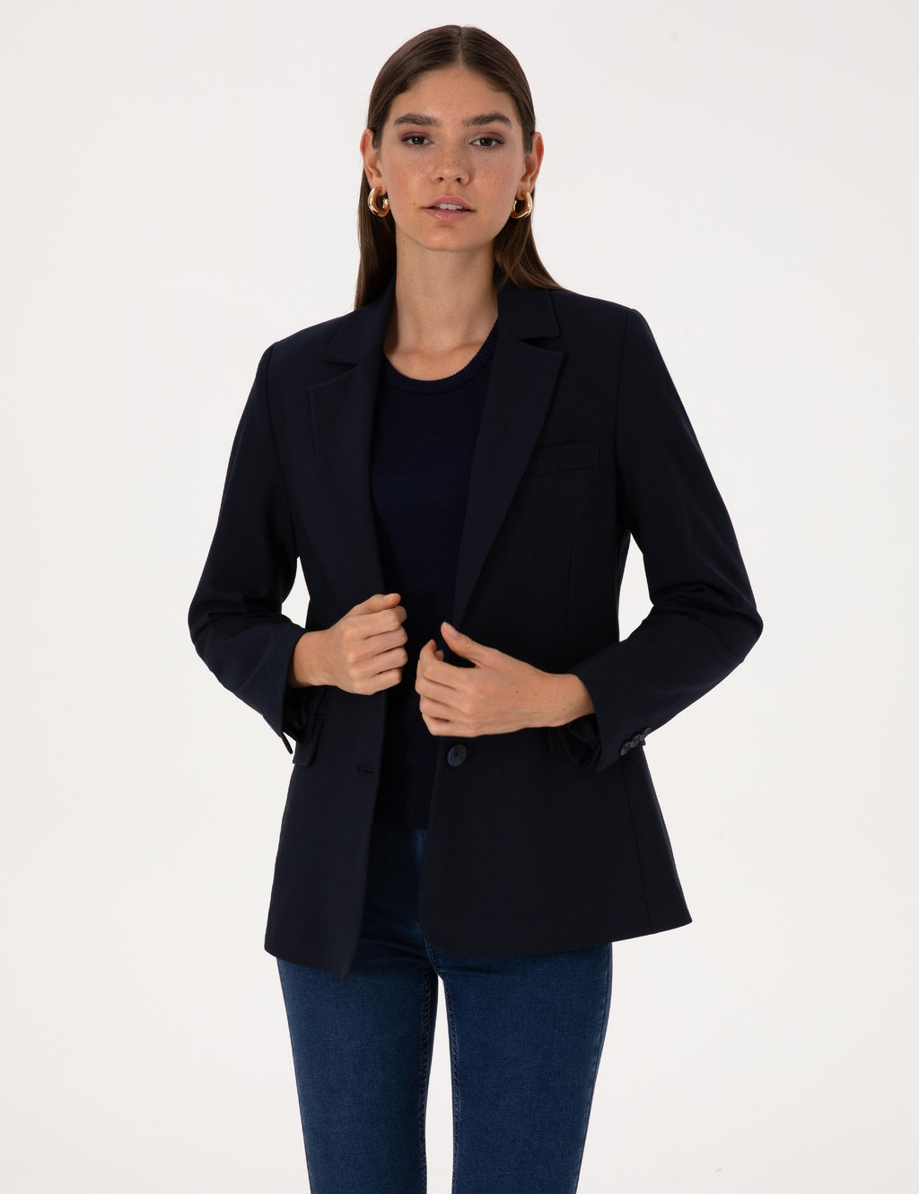 Lacivert Regular Fit Ceket