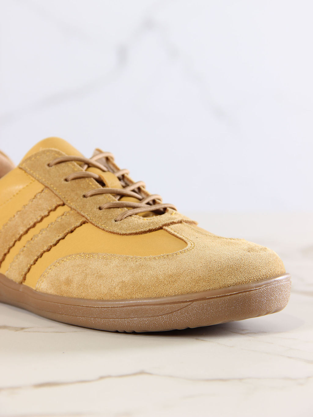 Босоногие кеды 184.natabr.Светло-желтая замша+кэмл