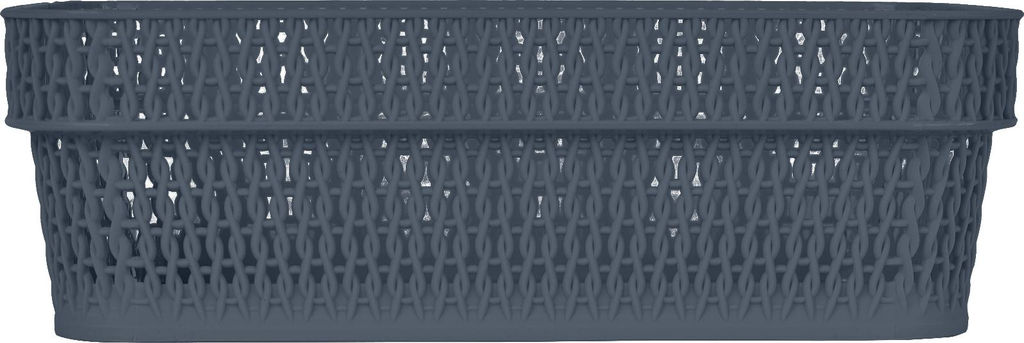 Цена за 2 шт. Корзина для хранения Keeplex Ajur с ручками 3л 27,1х18,3х8,7см космический серый KL411010026