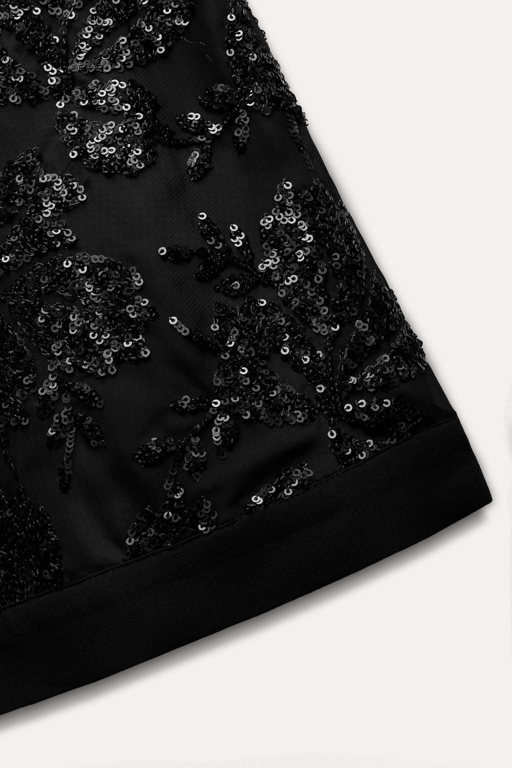 SEQUIN JACKET WITH TIE - Zara фото 8