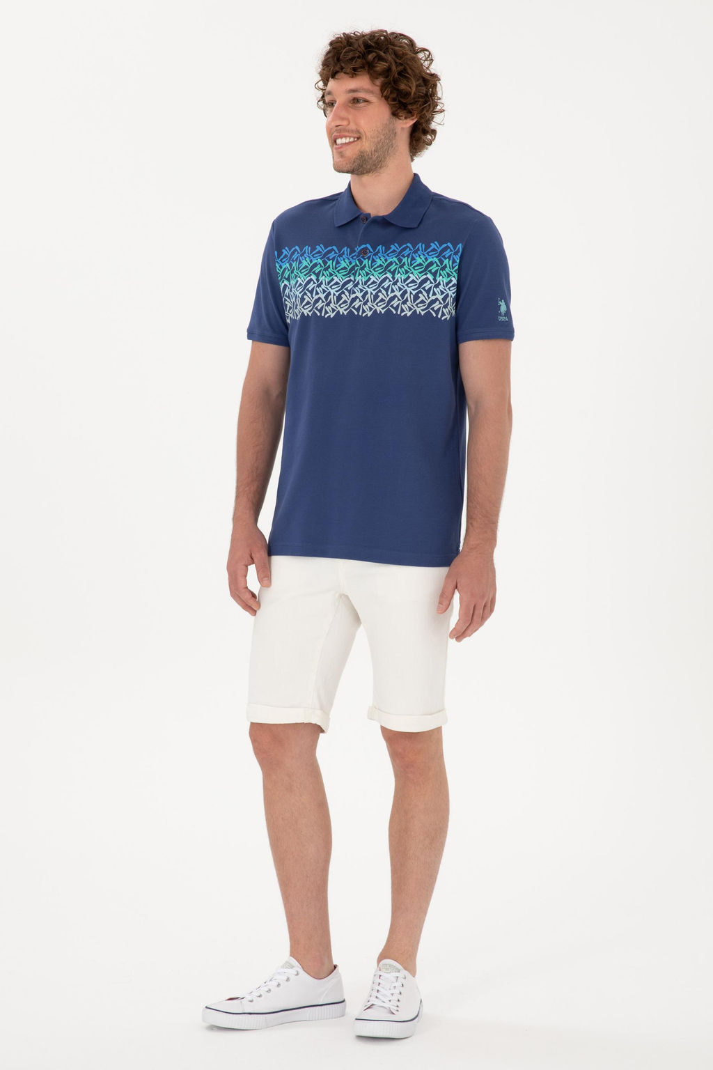 Erkek Regular Fit Polo Yaka A__k Lacivert Ti__rt Sepette S_rpriz _ndirim - U.s. polo assn фото 4