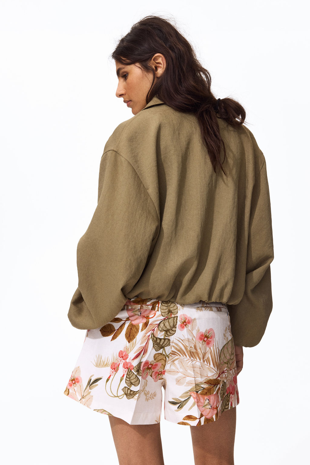 Pantal?n corto en mezcla de lino - H&m фото 4