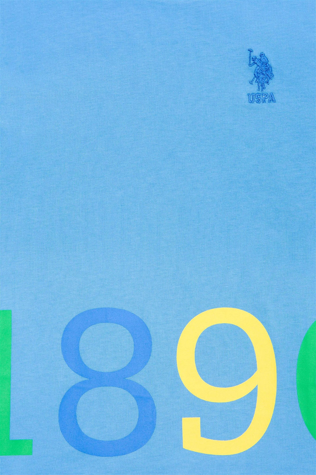 Детская бирюзовая футболка с круглым вырезом Неожиданная скидка в корзине - U.s. polo assn фото 4