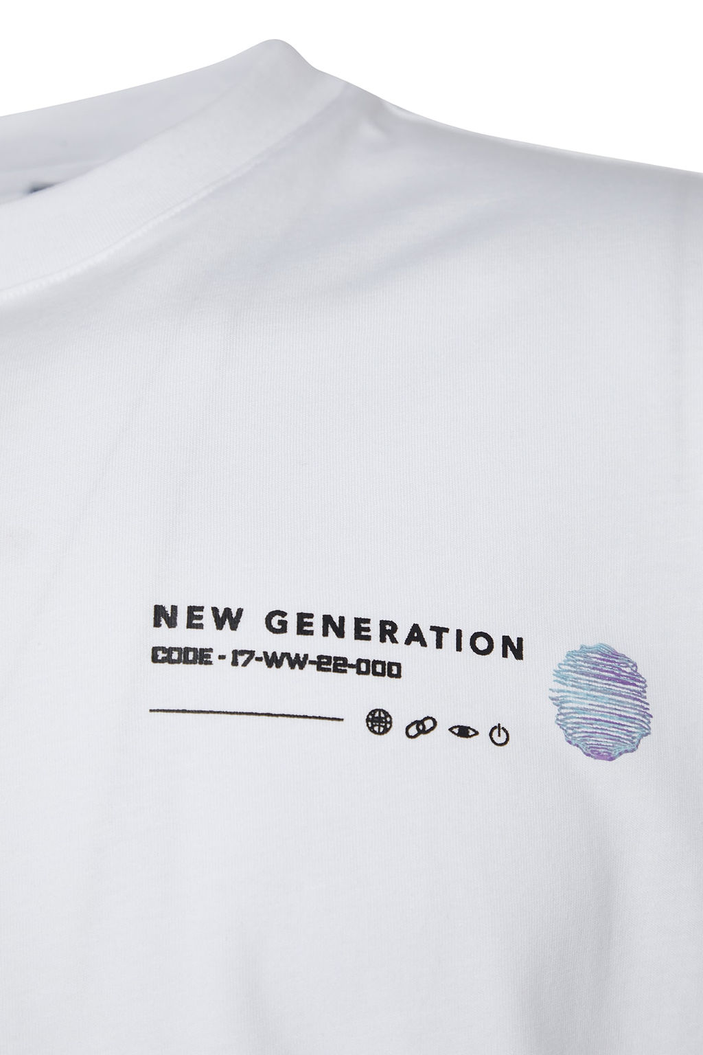 Beyaz Oversize/Genis Kesim Bask?l? %100 Pamuklu T-Shirt TMNSS23TS00238