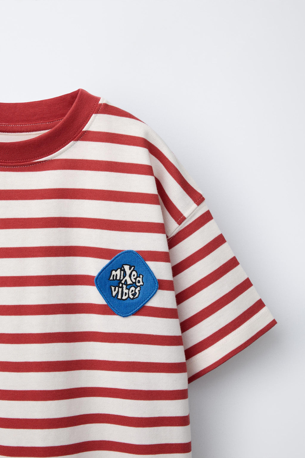 STRIPED PATCH T-SHIRT - Zara фото 3