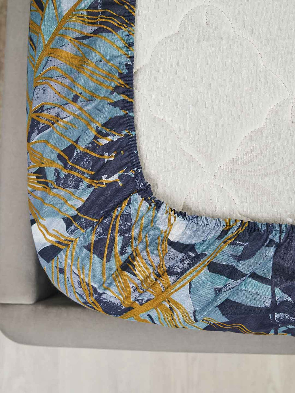 Простыня бязь на резинке - Ночные тропики 160х200х25