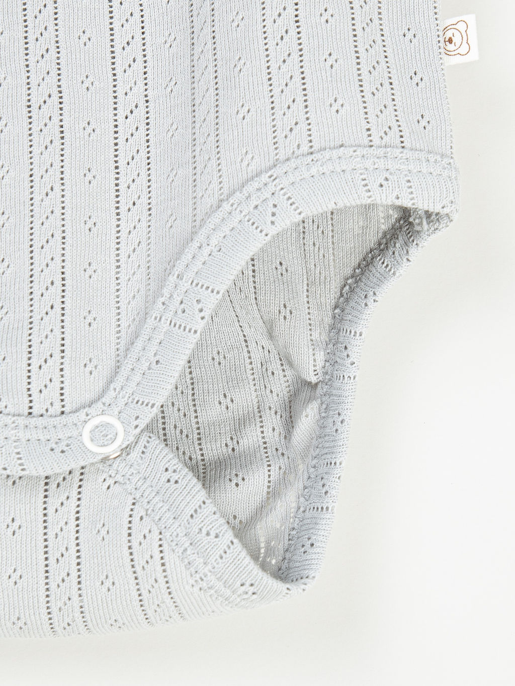 Боди с длинным рукавом Жемчуг из ажурного хлопка 0+ - Bungly фото 3