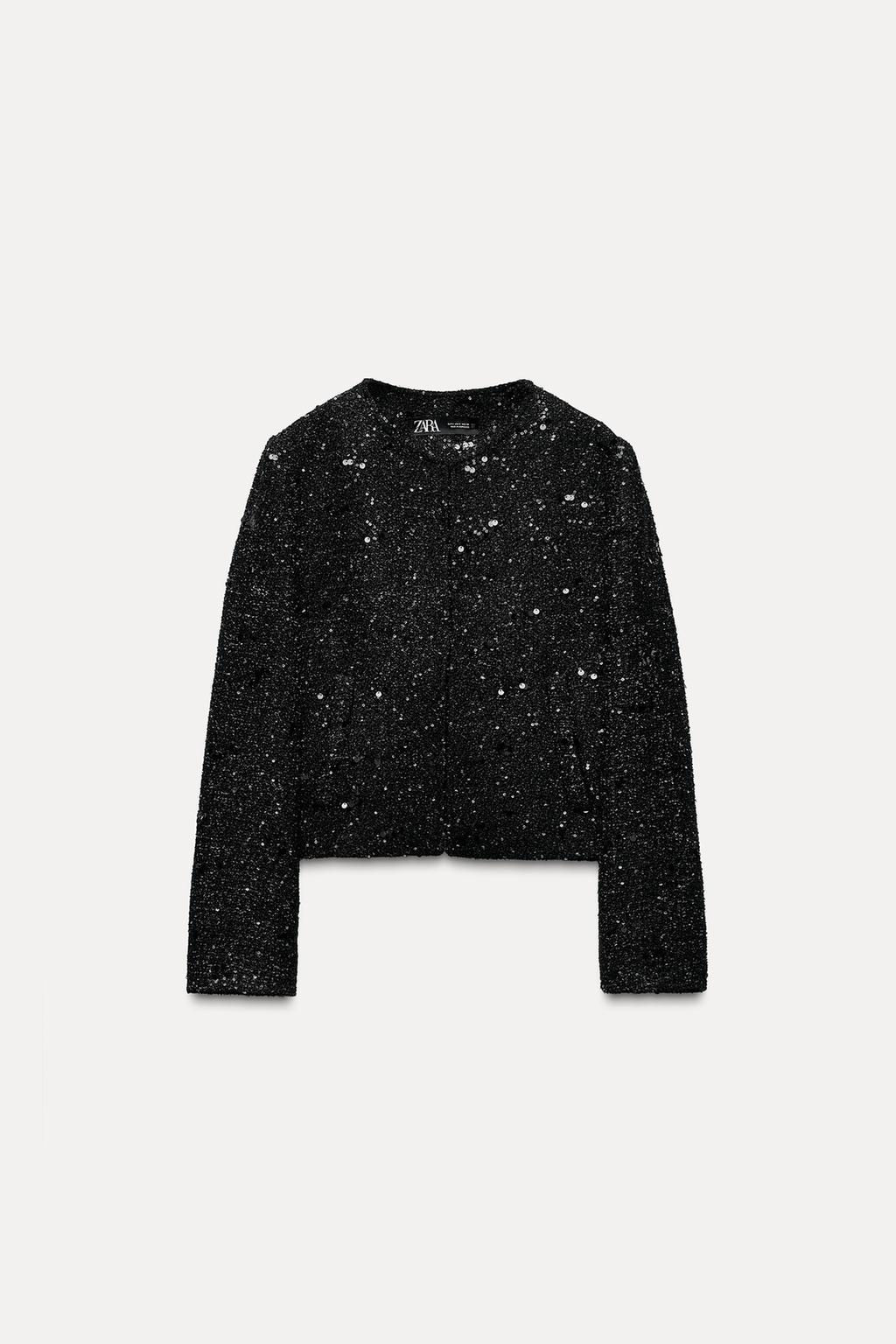 SEQUIN TEXTURED BLAZER - Zara фото 4