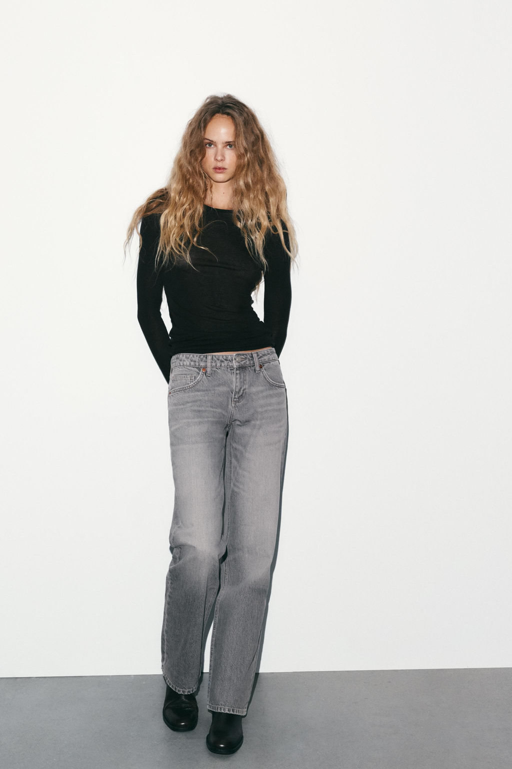 TRF WIDE-LEG LOW-RISE JEANS - Zara фото 10