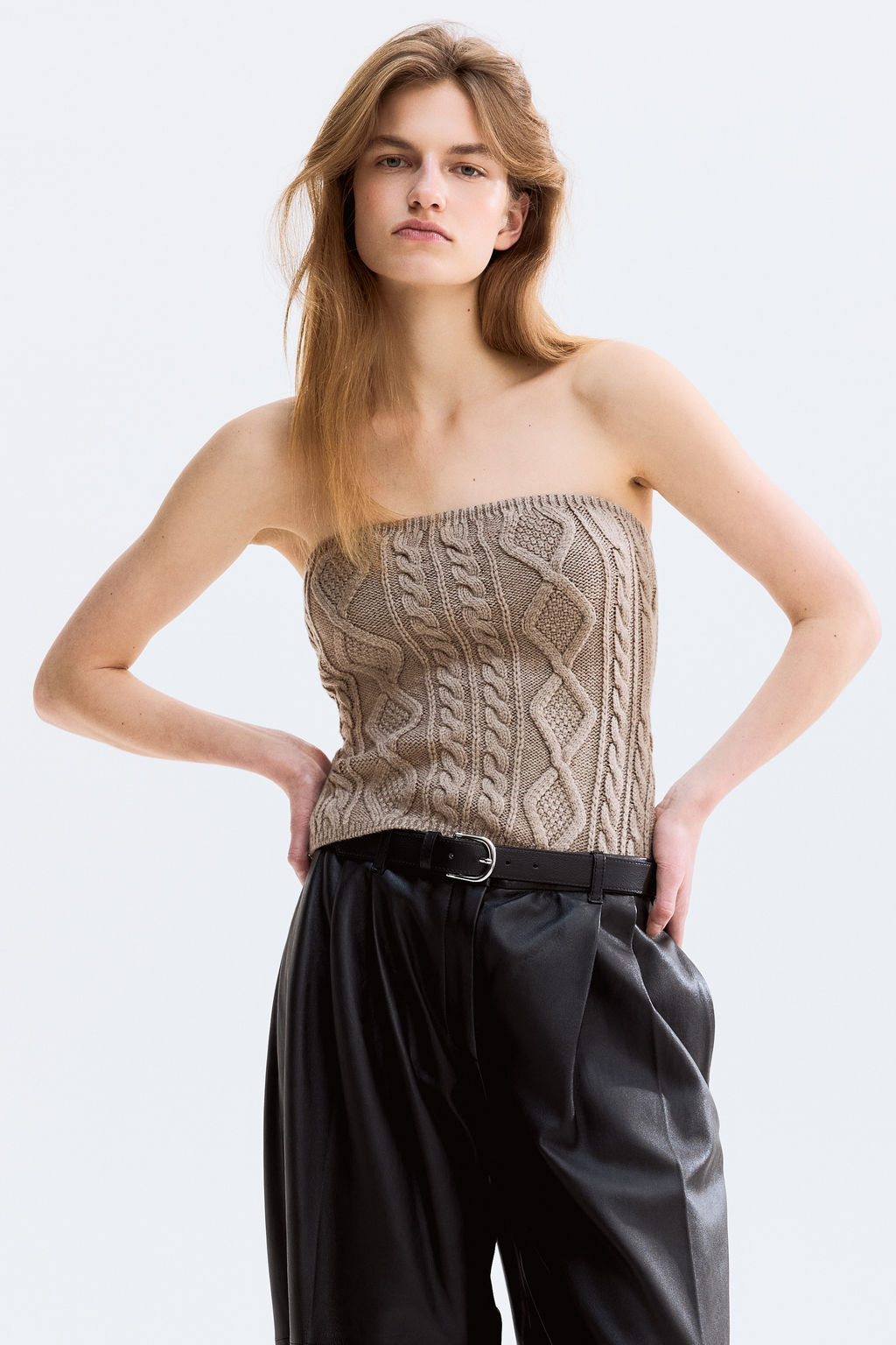Top de tubo en punto trenzado - H&m фото 2