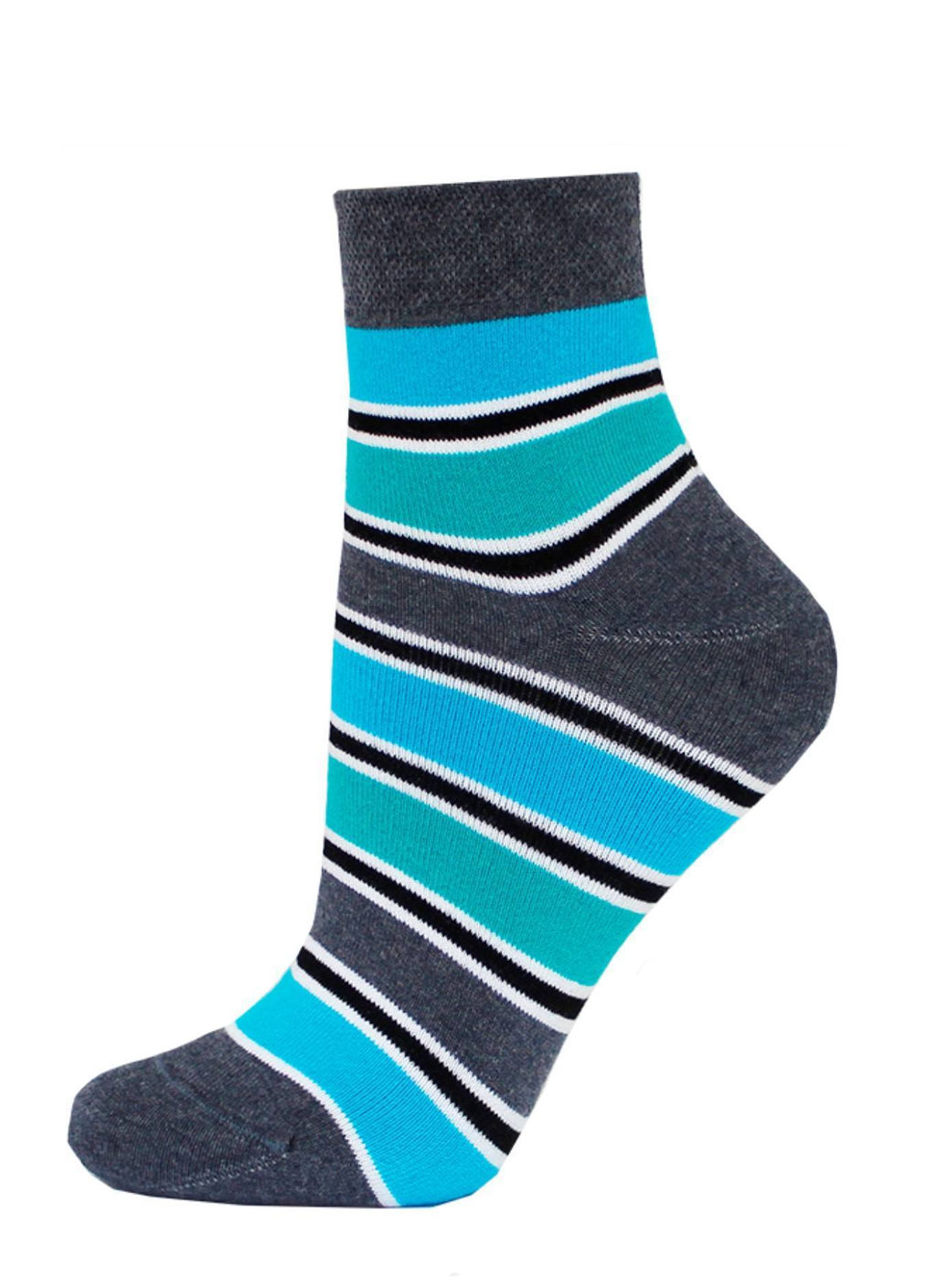 Цена за 2 пары Носки короткие Conte Elegant, т.серый меланж-розовый